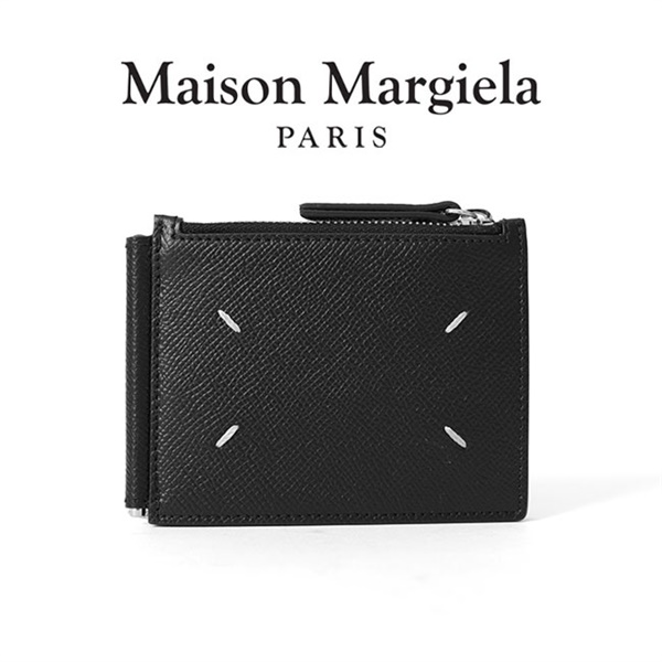 Maison Margiela メゾンマルジェラ グレインレザー マネークリップ 二つ折り ウォレット SA1UI0018 P4745