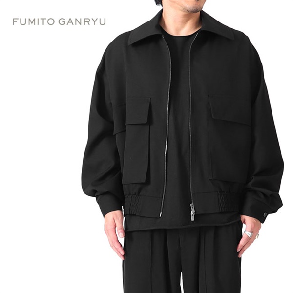FUMITO GANRYU フミトガンリュウ 2WAY ジップアップ ウールブルゾン ジャケット Fu10-Bl-02