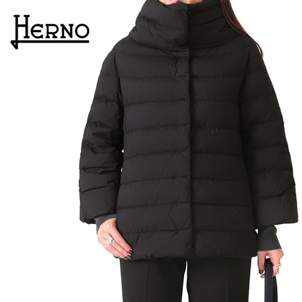 [TIME SALE] HERNO ヘルノ スタンドカラー キルト ライトダウンジャケット PI001545D