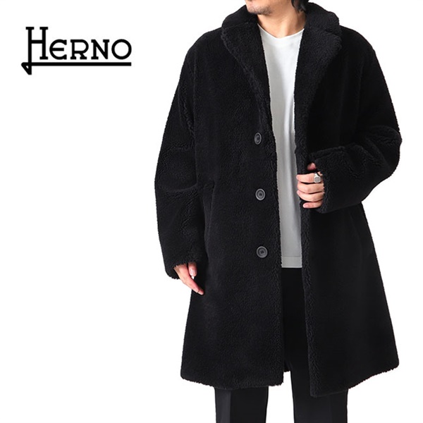 HERNO ヘルノ シングルブレスト ボアコート CA000162U 12536