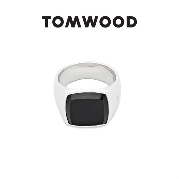 TOMWOOD トムウッド Cushion Polished Black Onyx クッション ポリッシュ ブラックオニキス リング 指輪 シルバー ピンキーリング