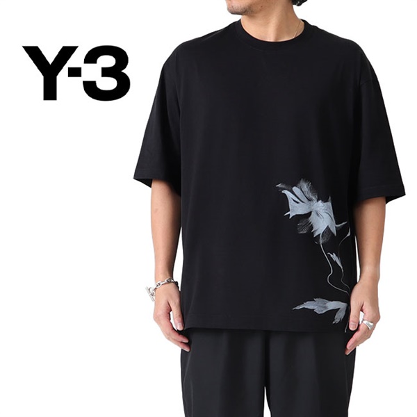 Y-3 ワイスリー フラワーグラフィック Tシャツ IN4349