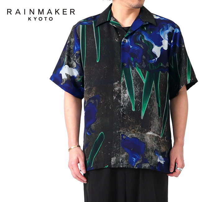 [予約商品] RAINMAKER レインメーカー 燕子花図 グラフィック オープンカラーシャツ RM241-022