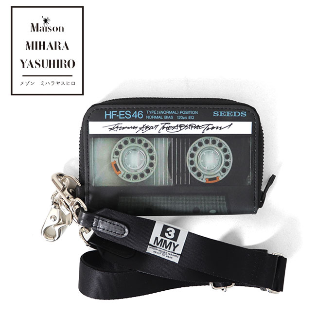 Maison MIHARA YASUHIRO メゾン ミハラヤスヒロ カセットテープ ストラップ付き ウォレット C12BG505