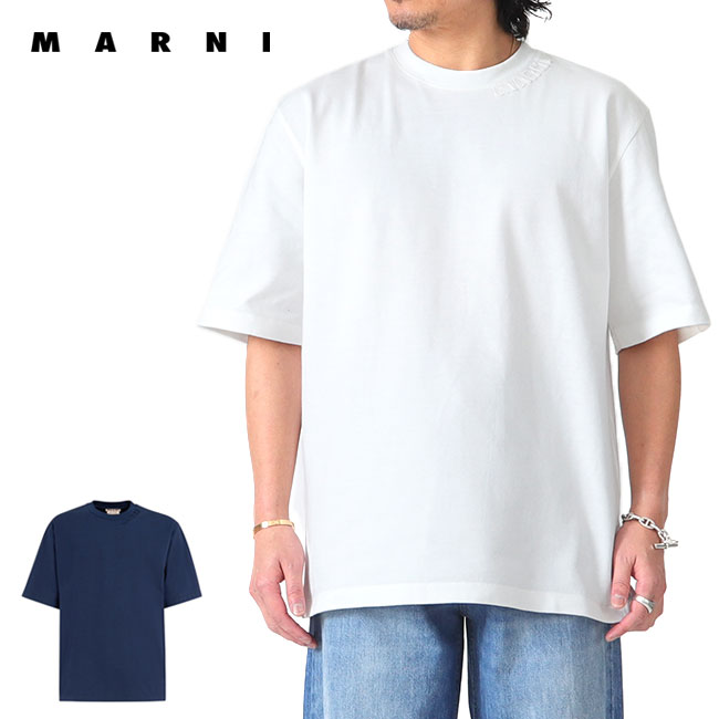MARNI マルニ ヘビーウエイト オーバーサイズ ロゴTシャツ HUMU0287X0 UTC323