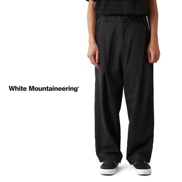White Mountaineering ホワイトマウンテニアリング トロピカルウール 2タック ワイドパンツ WM2471401