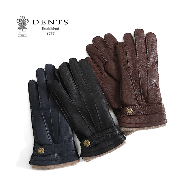 DENTS デンツ レザーグローブ 手袋 カシミア 5-1548 (メンズ)