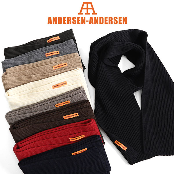[\񏤕i] ANDERSEN-ANDERSEN AfZAfZ Ch }t[ WIDE SCARF 5GG