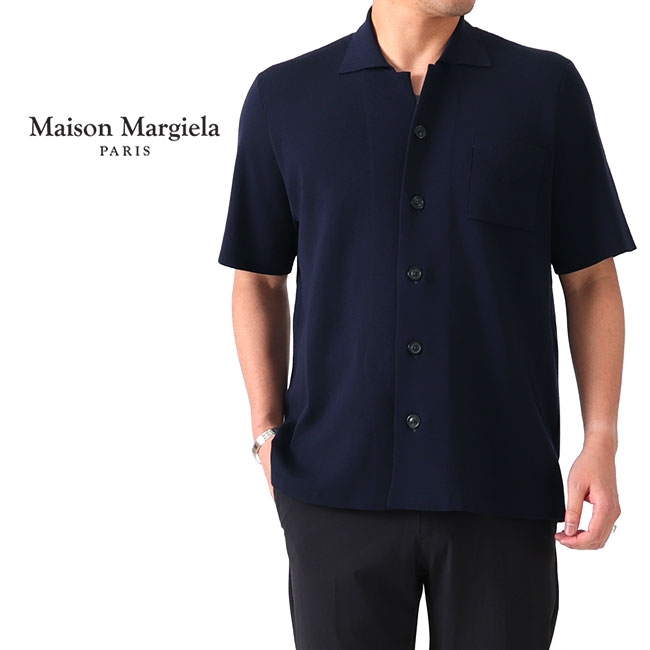 Maison Margiela メゾンマルジェラ オープンカラー ニットシャツ 半袖シャツ