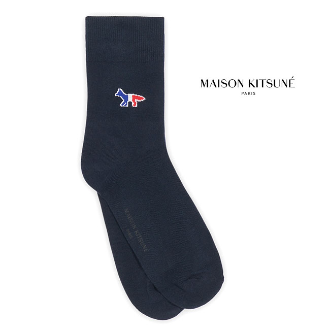 [予約商品] Maison Kitsune メゾン キツネ ロゴ ソックス AU06400KT0010