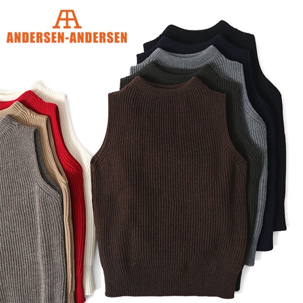 [\񏤕i] ANDERSEN-ANDERSEN AfZAfZ 5Q[W N[lbN jbgxXg THE NAVY - VEST 5GG