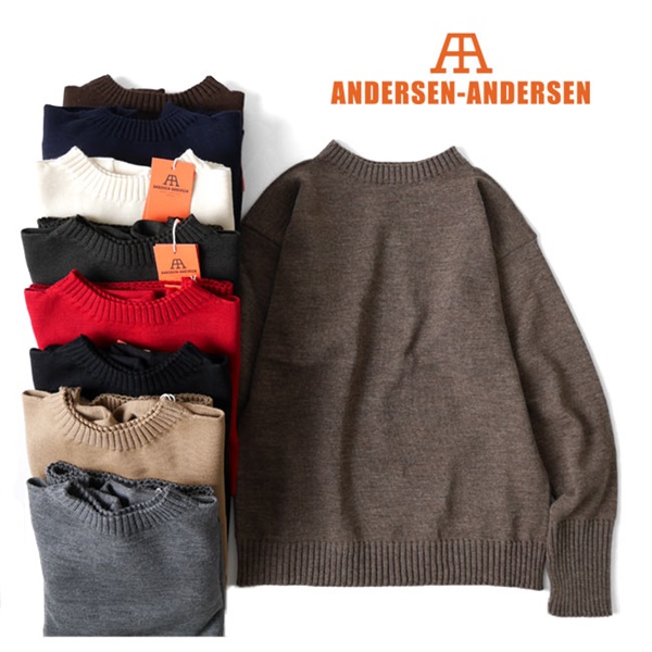 ANDERSEN-ANDERSEN AfZAfZ 7Q[W V[} N[lbN Z[^[ SEAMAN CREWNECK 7GG