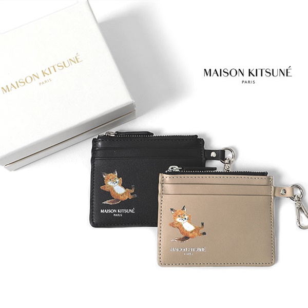 Maison Kitsune メゾンキツネ チラックスフォックス レザー カードケース EU05312LC0008