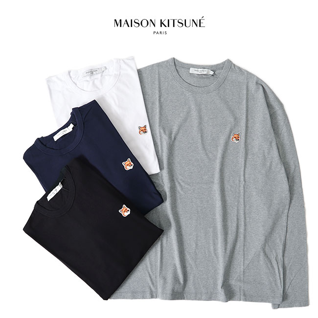 [予約商品] Maison Kitsune メゾンキツネ フォックスヘッドロゴ ロンT FU00163KJ0010