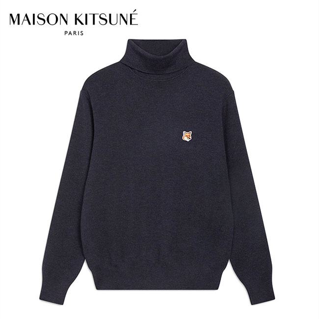[TIME SALE] Maison Kitsune メゾンキツネ フォックスヘッドロゴ タートルネック セーター FM00507KT1036