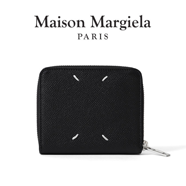 [SALE] Maison Margiela メゾンマルジェラ ラウンドファスナー グレインレザー 二つ折り 財布 S35UI0197 P0399