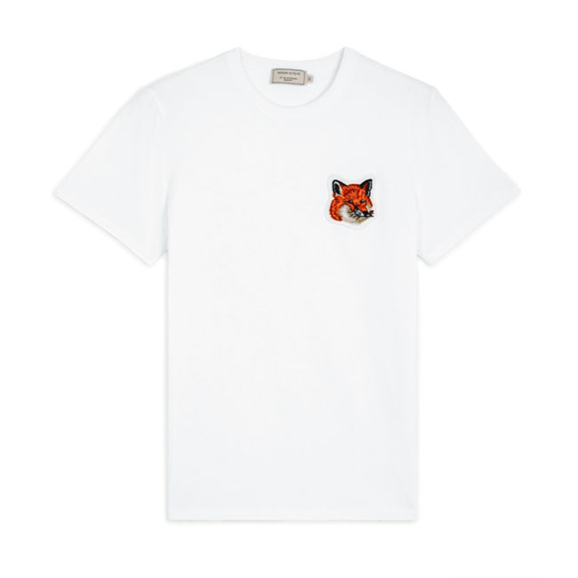 Maison Kitsune メゾンキツネ ベルベット フォックスヘッドパッチ Tシャツ FU00170KJ0008