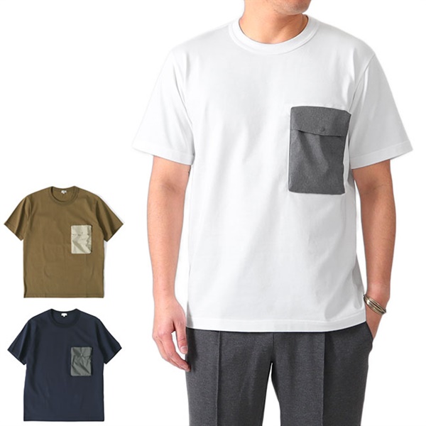 Scye サイ 胸ポケット オーガニックコットン Tシャツ 1121-21200