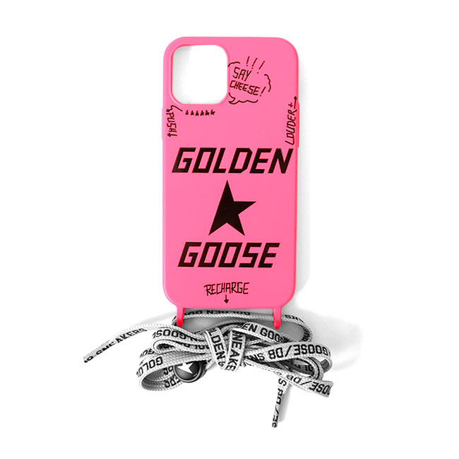 Golden Goose ゴールデングース ストラップ付き アートグラフィック アイフォンケース iphone12 pro iphone12