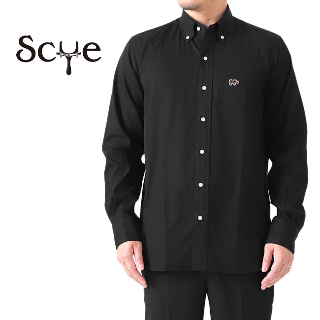 Scye サイ ロゴパッチ オックスフォード ボタンダウンシャツ 5121-33507