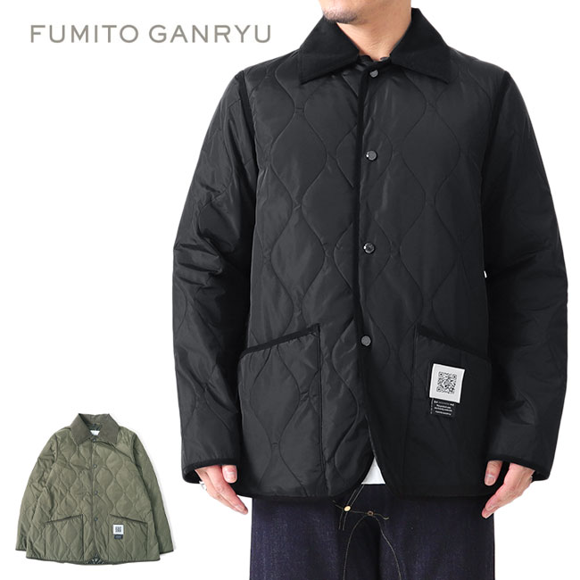 FUMITO GANRYU フミトガンリュウ 2WAY デタッチャブルカラー キルティングジャケット Fu6-Bl-04
