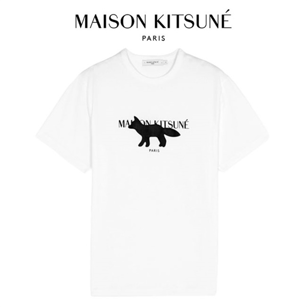 Maison Kitsune メゾンキツネ フォックススタンプ ロゴTシャツ IM00153KJ0008