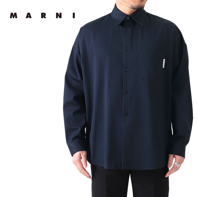 MARNI マルニ オーバーサイズ レギュラーカラーシャツ CUMU0061QU UTC084