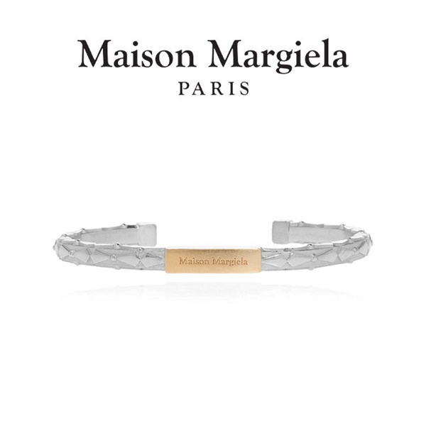 Maison Margiela メゾンマルジェラ ジオメトリック シルバートーン ブラス バングル SM1UY0062 SV0096
