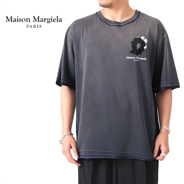 Maison Margiela メゾンマルジェラ オーバーサイズ ウォッシュド バブル ロゴTシャツ S50GC0670 S24341