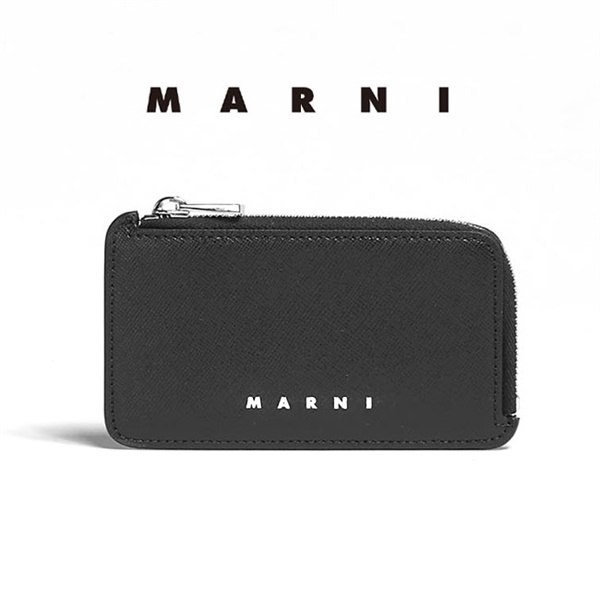 MARNI マルニ サフィアーノレザー ジップ コインケース & カードホルダー PFMI0036L0 LV520 Z576N