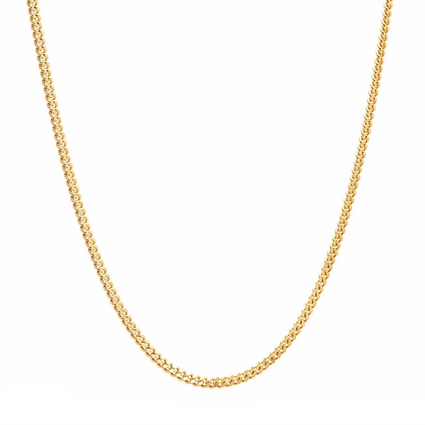 [予約商品] TOMWOOD トムウッド 9K ゴールド チェーンネックレス Curb Chain M Gold 20.5 Inch