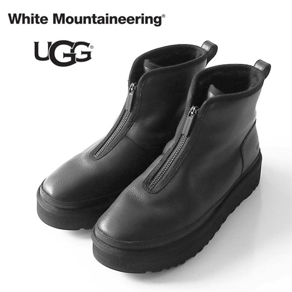 White Mountaineering × UGG コラボ NEUMEL HIGH ZIP ニューメル ハイ センタージップ レザー ムートンブーツ WM2273802